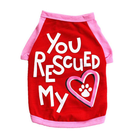 You Rescued My Heart Dog T Shirt